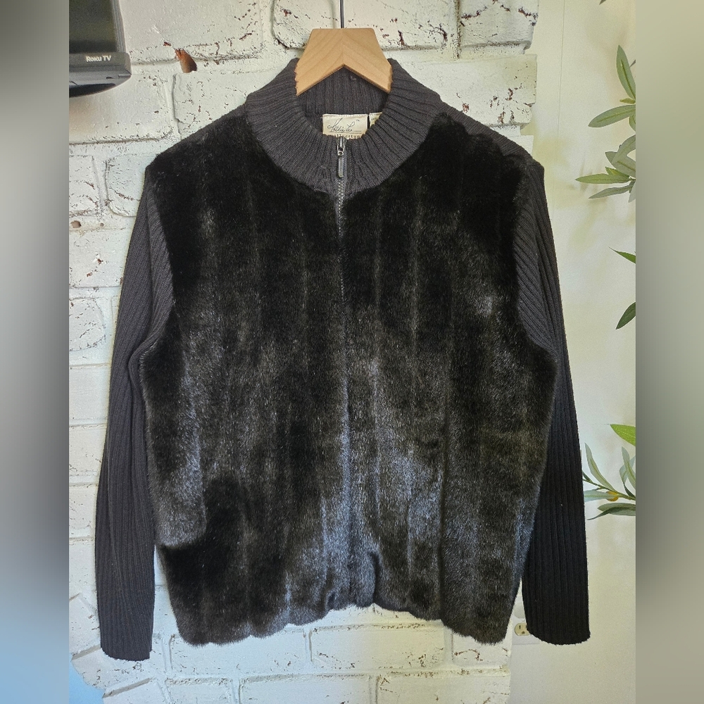 Kathie Lee Collection Faux Fur Jacket